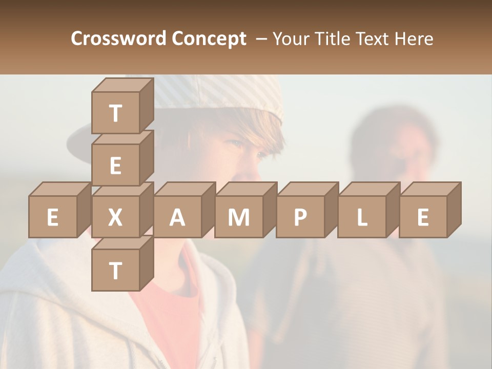 A Man And A Boy Standing Next To Each Other PowerPoint Template