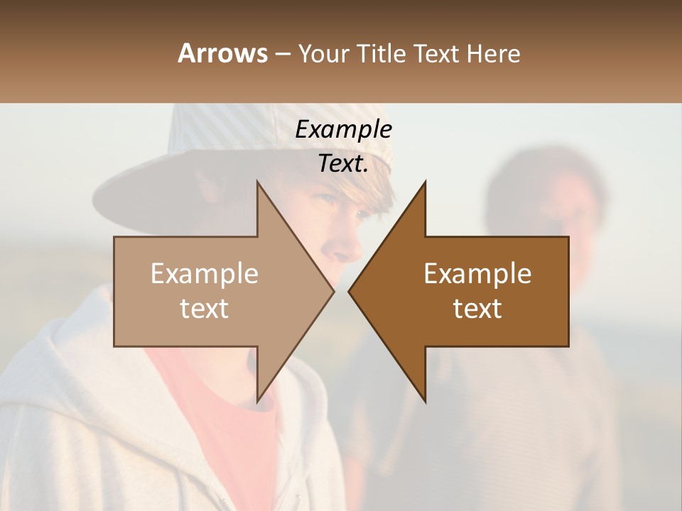 A Man And A Boy Standing Next To Each Other PowerPoint Template