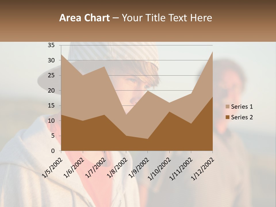 A Man And A Boy Standing Next To Each Other PowerPoint Template