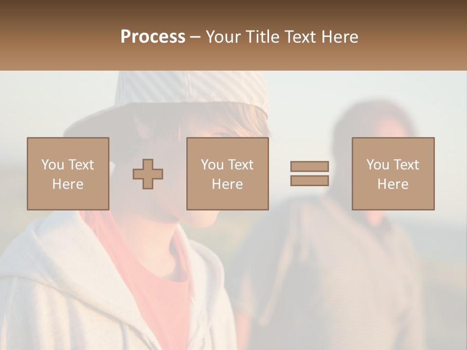A Man And A Boy Standing Next To Each Other PowerPoint Template