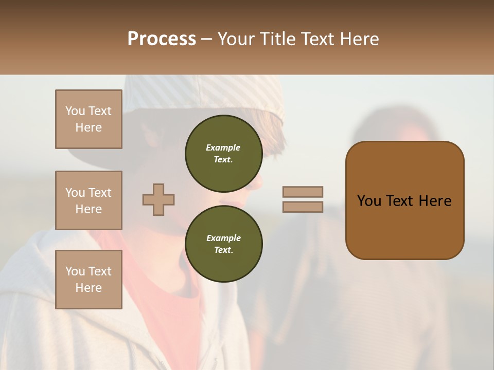 A Man And A Boy Standing Next To Each Other PowerPoint Template
