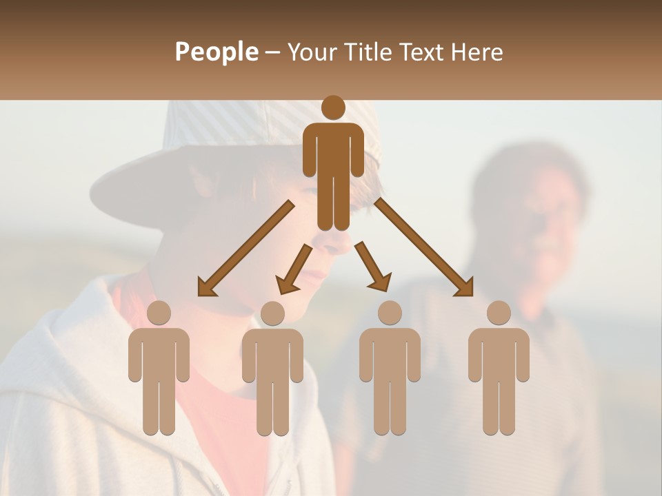 A Man And A Boy Standing Next To Each Other PowerPoint Template