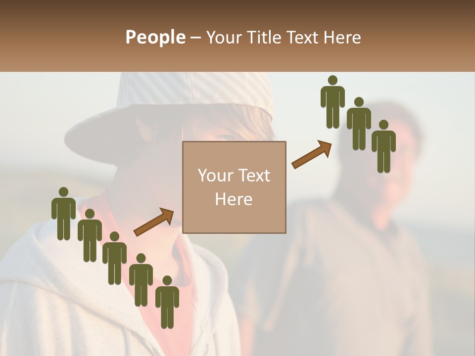 A Man And A Boy Standing Next To Each Other PowerPoint Template