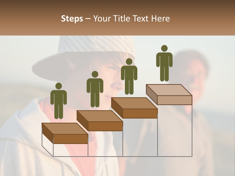 A Man And A Boy Standing Next To Each Other PowerPoint Template