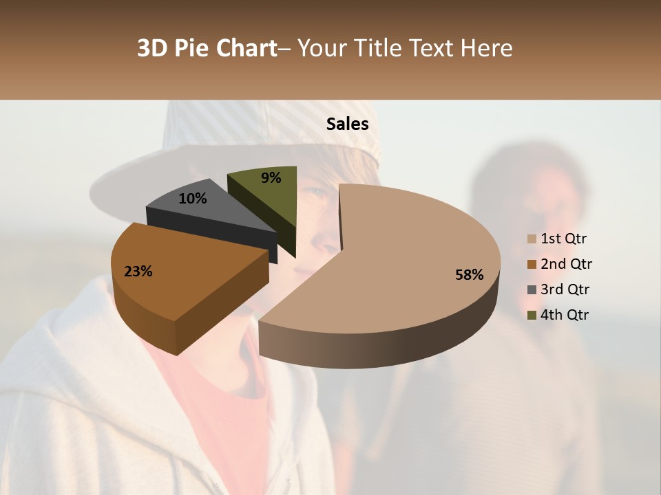 A Man And A Boy Standing Next To Each Other PowerPoint Template