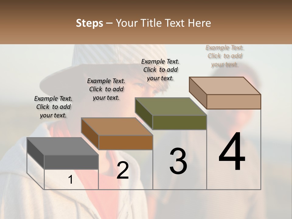 A Man And A Boy Standing Next To Each Other PowerPoint Template