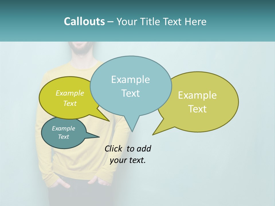 A Man Standing In Front Of A Blue Wall With His Hands In His Pockets PowerPoint Template