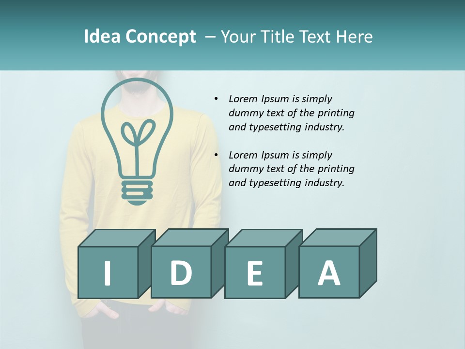 A Man Standing In Front Of A Blue Wall With His Hands In His Pockets PowerPoint Template