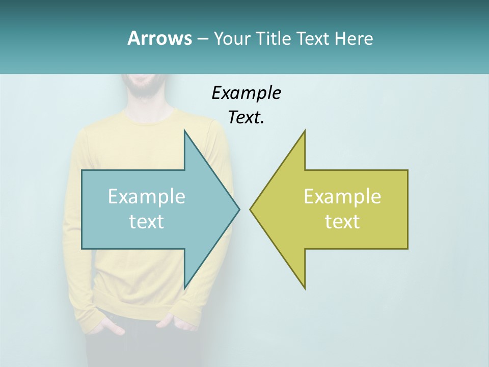 A Man Standing In Front Of A Blue Wall With His Hands In His Pockets PowerPoint Template