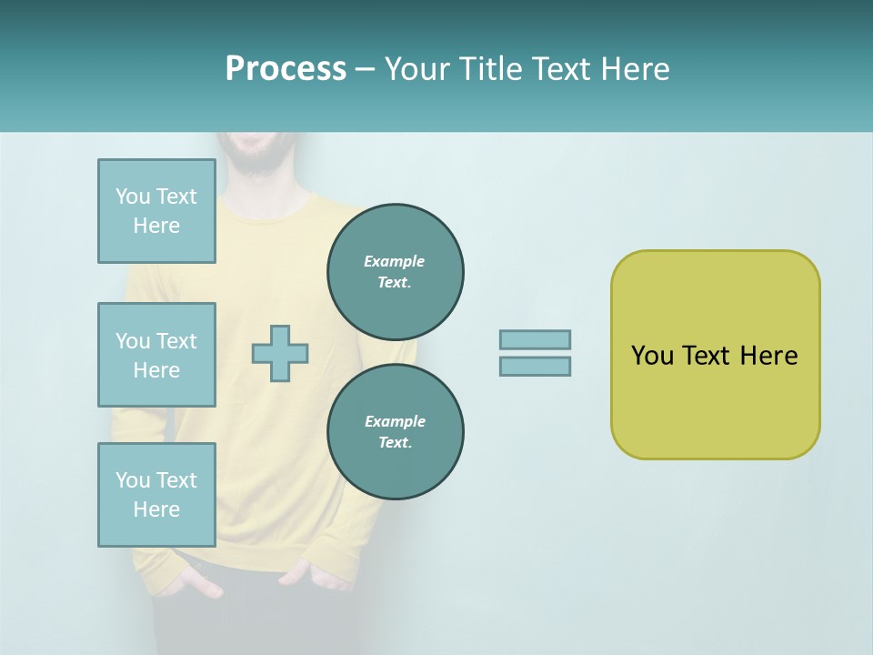 A Man Standing In Front Of A Blue Wall With His Hands In His Pockets PowerPoint Template