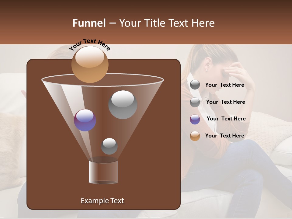 Two Women Sitting On A Couch With Their Hands On Their Head PowerPoint Template