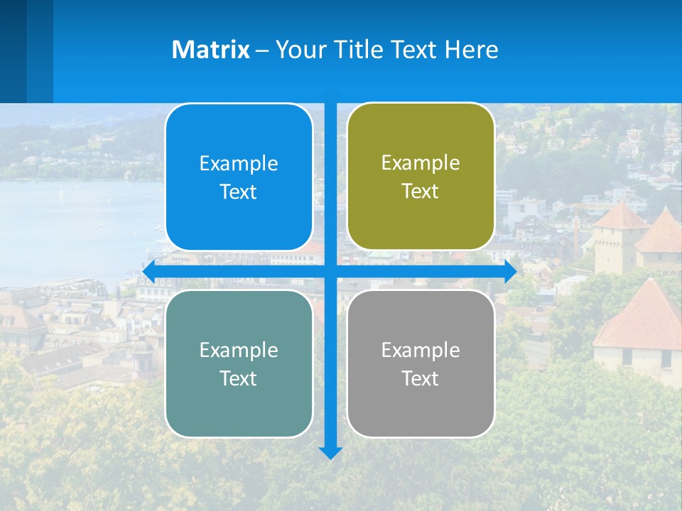A Scenic View Of A City With Mountains In The Background PowerPoint Template