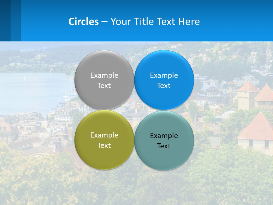 A Scenic View Of A City With Mountains In The Background PowerPoint Template