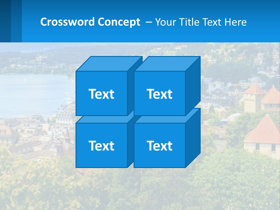 A Scenic View Of A City With Mountains In The Background PowerPoint Template