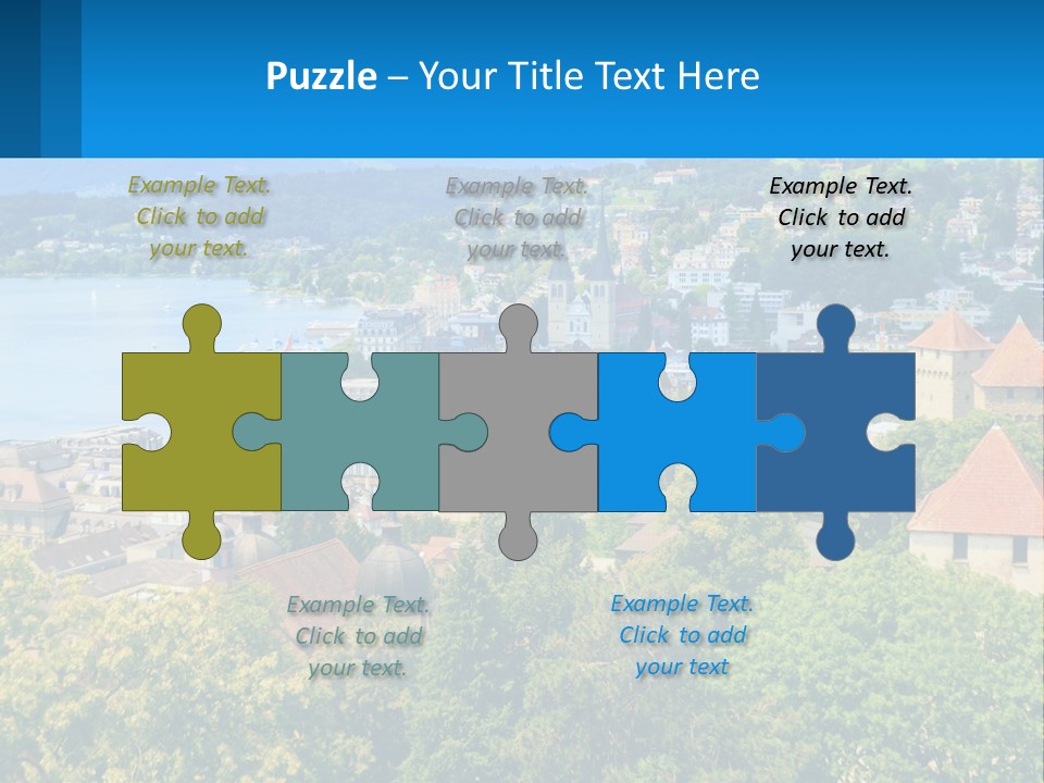 A Scenic View Of A City With Mountains In The Background PowerPoint Template