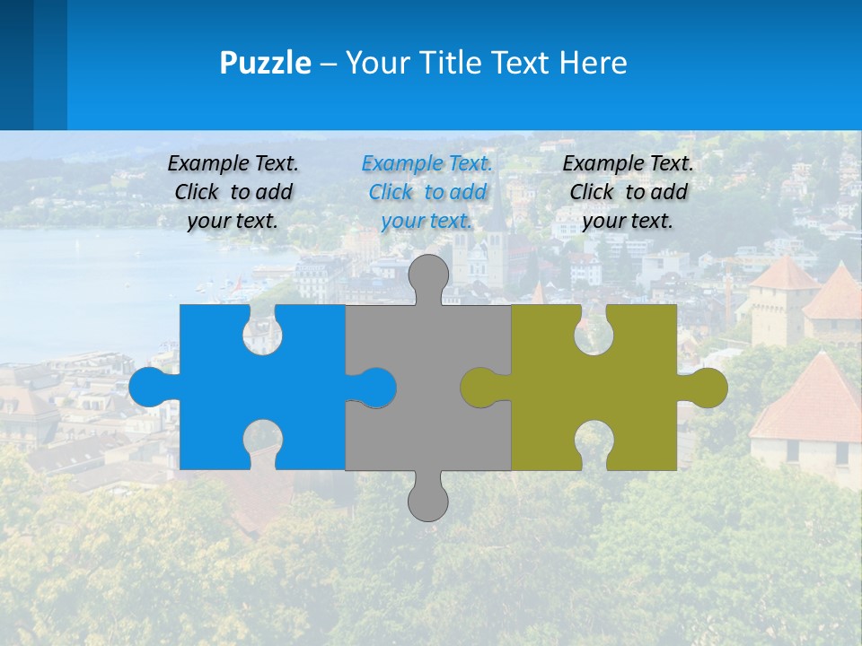 A Scenic View Of A City With Mountains In The Background PowerPoint Template