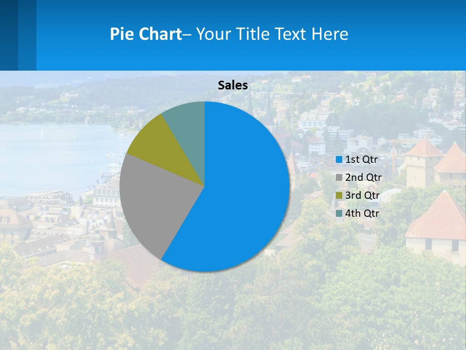 A Scenic View Of A City With Mountains In The Background PowerPoint Template