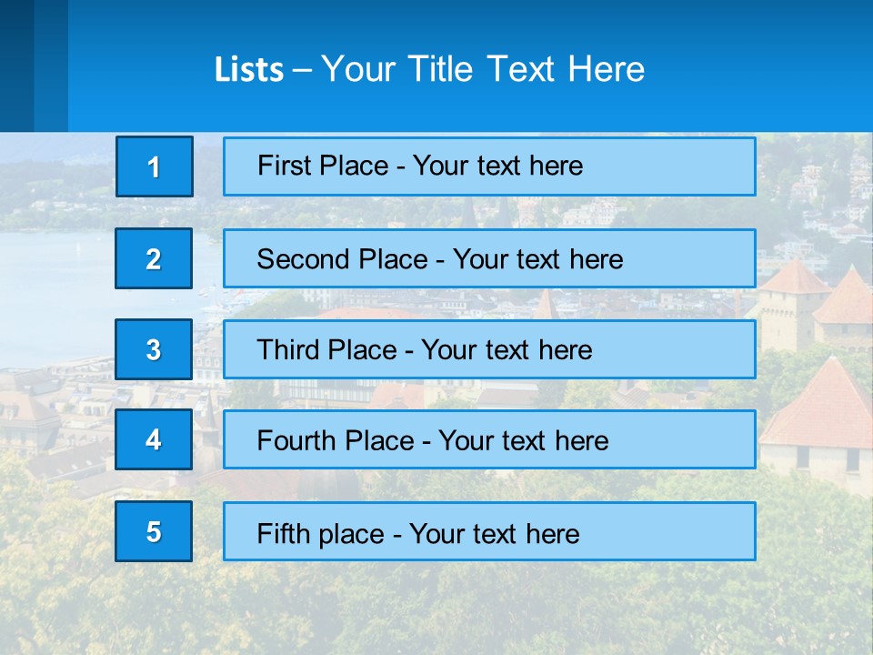A Scenic View Of A City With Mountains In The Background PowerPoint Template