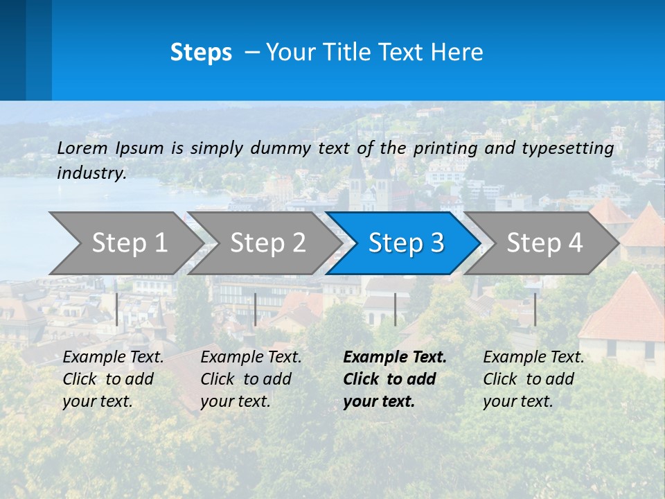 A Scenic View Of A City With Mountains In The Background PowerPoint Template
