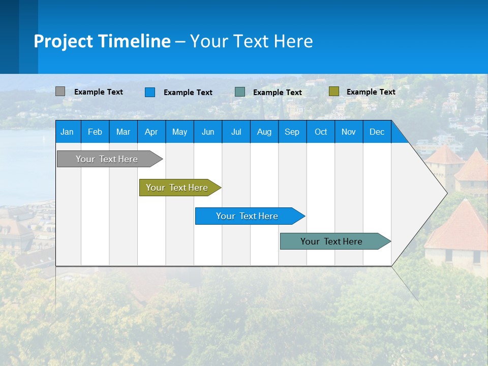 A Scenic View Of A City With Mountains In The Background PowerPoint Template