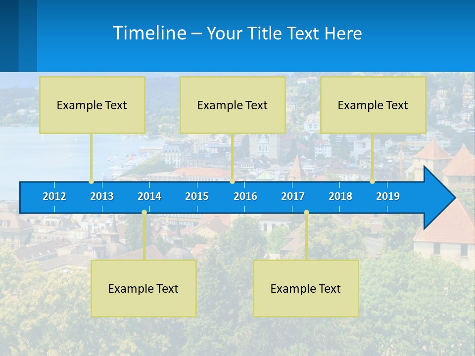 A Scenic View Of A City With Mountains In The Background PowerPoint Template