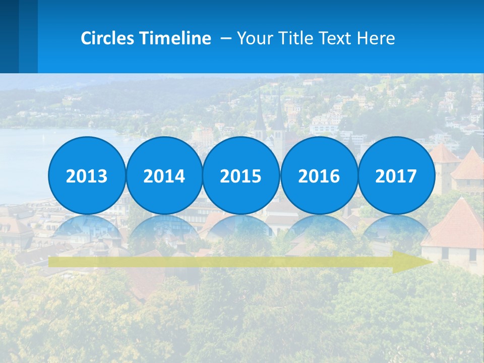 A Scenic View Of A City With Mountains In The Background PowerPoint Template