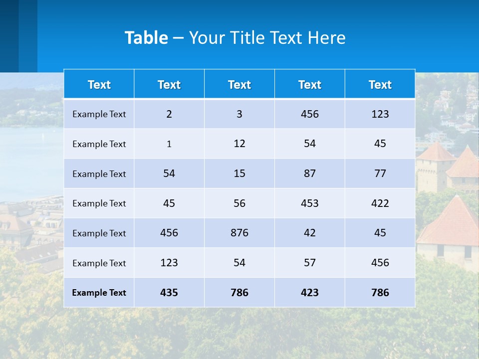 A Scenic View Of A City With Mountains In The Background PowerPoint Template