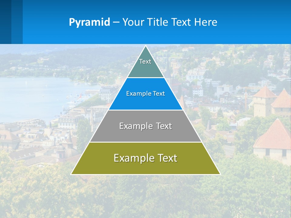 A Scenic View Of A City With Mountains In The Background PowerPoint Template