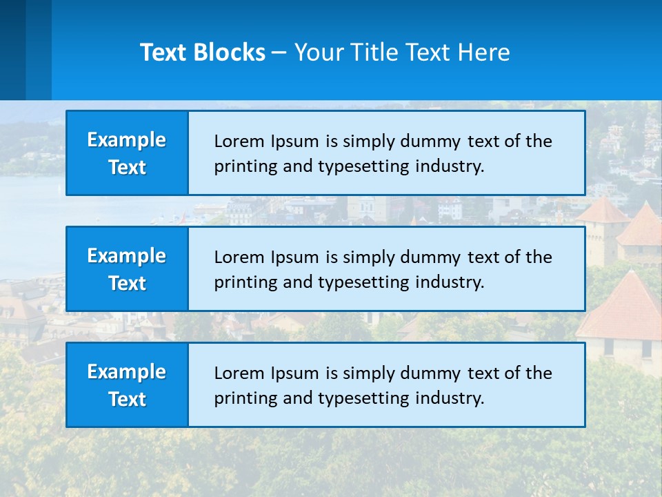 A Scenic View Of A City With Mountains In The Background PowerPoint Template