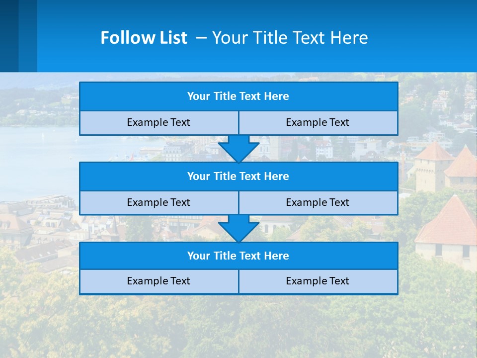 A Scenic View Of A City With Mountains In The Background PowerPoint Template