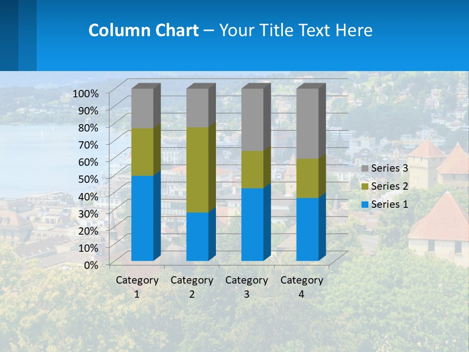 A Scenic View Of A City With Mountains In The Background PowerPoint Template