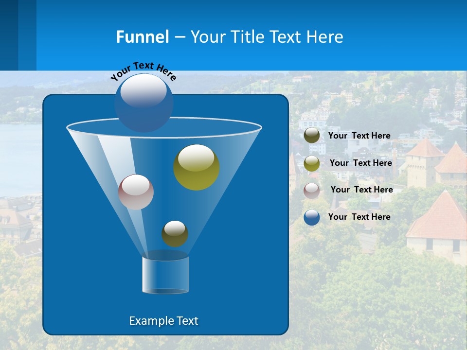 A Scenic View Of A City With Mountains In The Background PowerPoint Template
