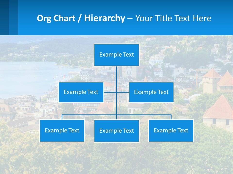 A Scenic View Of A City With Mountains In The Background PowerPoint Template