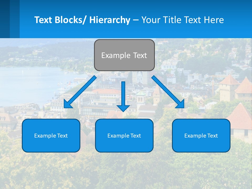 A Scenic View Of A City With Mountains In The Background PowerPoint Template