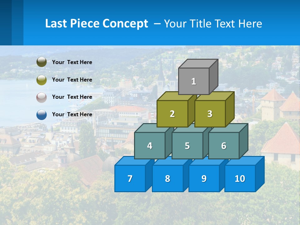 A Scenic View Of A City With Mountains In The Background PowerPoint Template