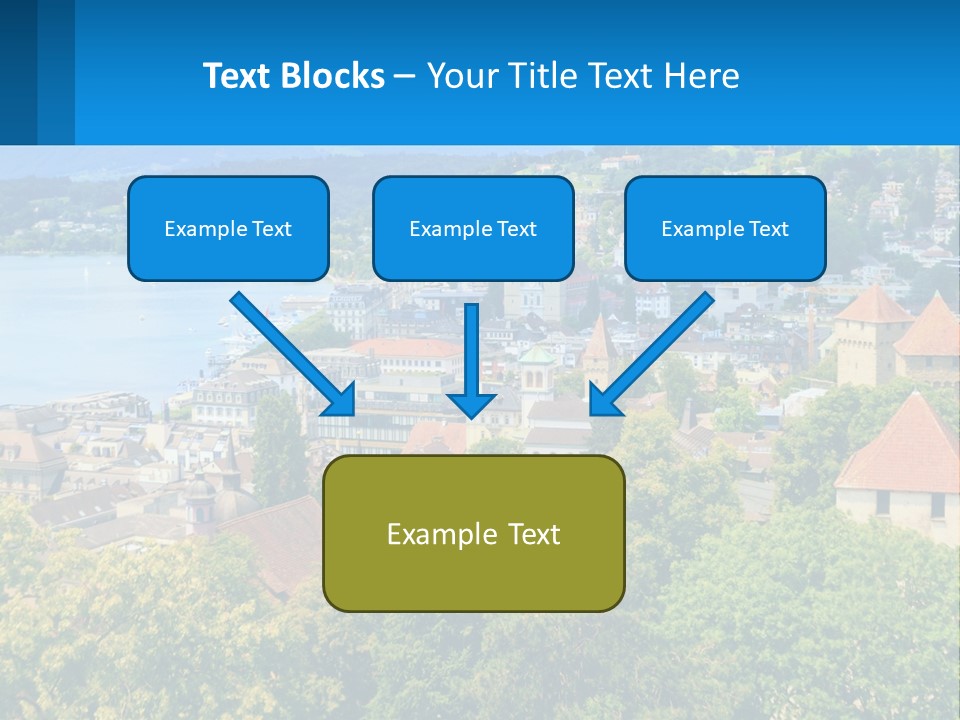 A Scenic View Of A City With Mountains In The Background PowerPoint Template