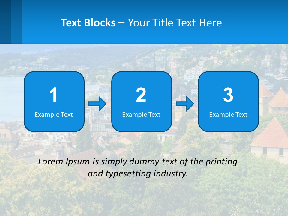 A Scenic View Of A City With Mountains In The Background PowerPoint Template