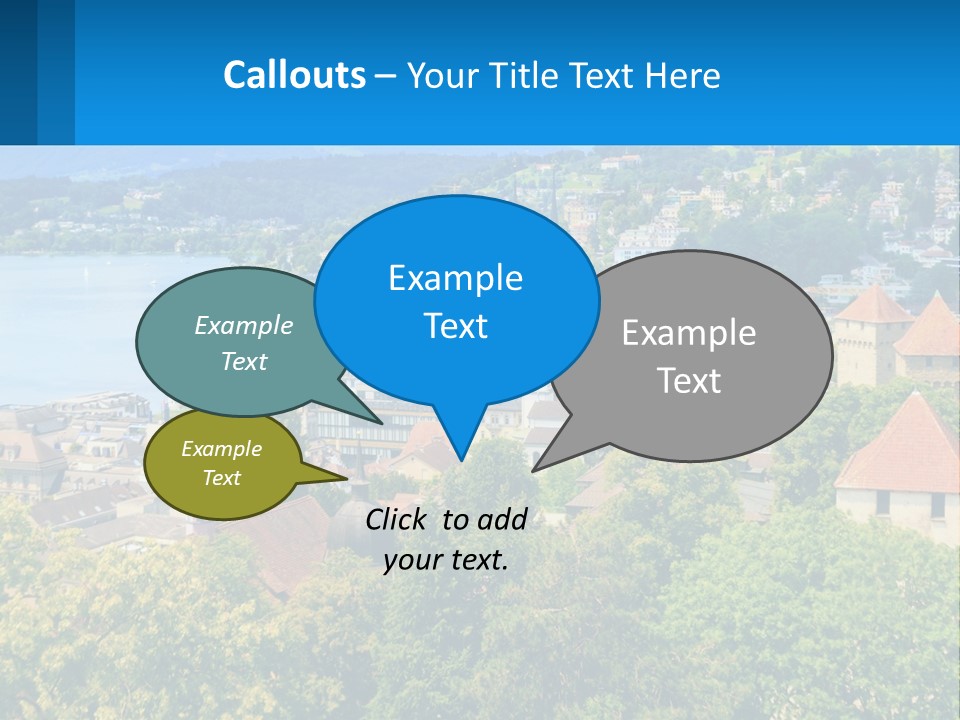 A Scenic View Of A City With Mountains In The Background PowerPoint Template