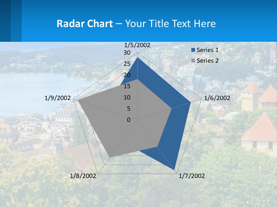 A Scenic View Of A City With Mountains In The Background PowerPoint Template