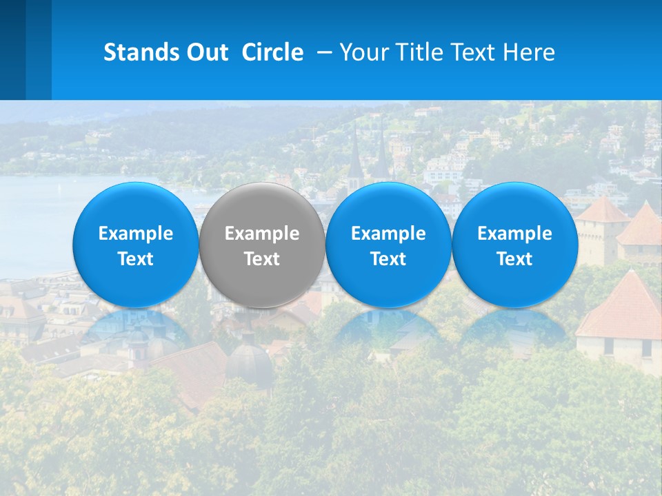 A Scenic View Of A City With Mountains In The Background PowerPoint Template