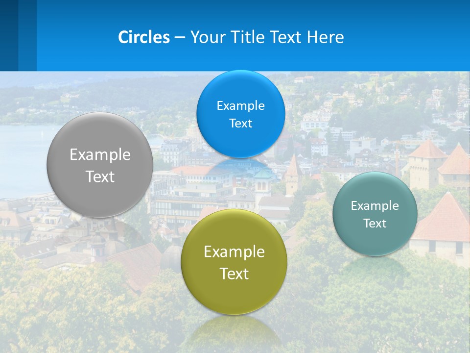 A Scenic View Of A City With Mountains In The Background PowerPoint Template