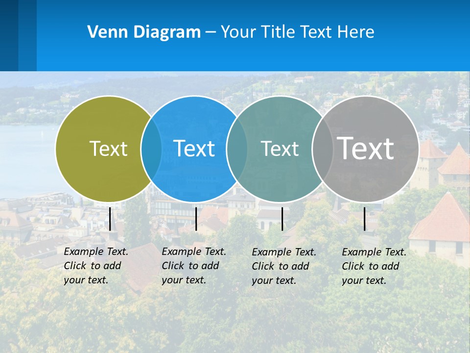 A Scenic View Of A City With Mountains In The Background PowerPoint Template