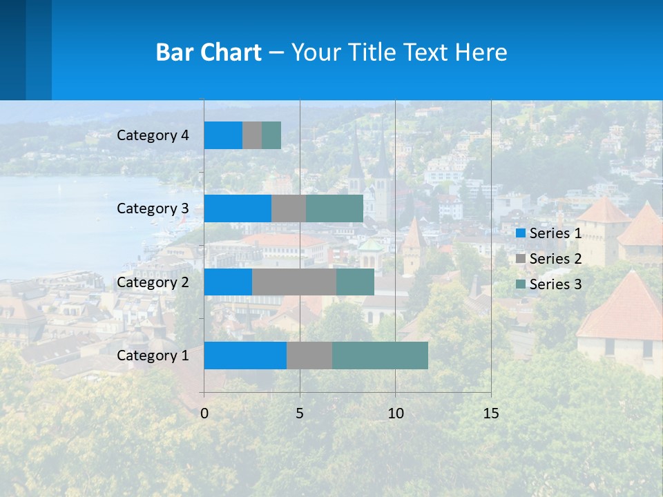 A Scenic View Of A City With Mountains In The Background PowerPoint Template