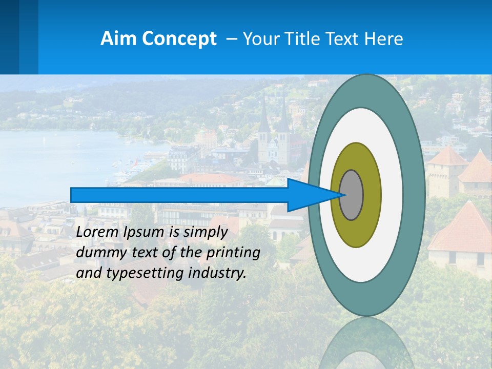 A Scenic View Of A City With Mountains In The Background PowerPoint Template