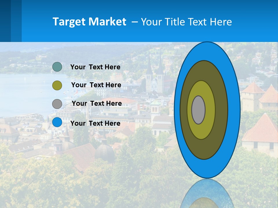 A Scenic View Of A City With Mountains In The Background PowerPoint Template