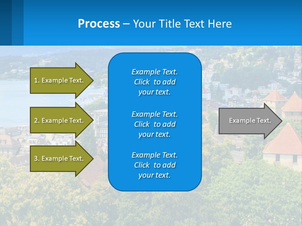 A Scenic View Of A City With Mountains In The Background PowerPoint Template