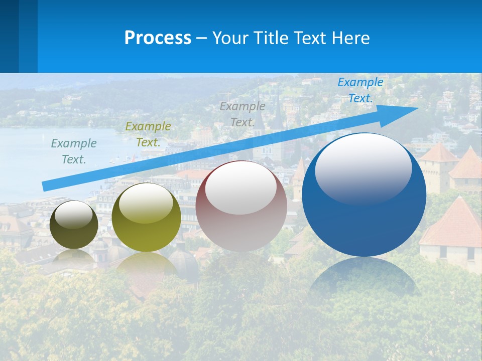 A Scenic View Of A City With Mountains In The Background PowerPoint Template