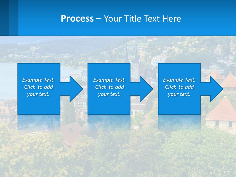 A Scenic View Of A City With Mountains In The Background PowerPoint Template