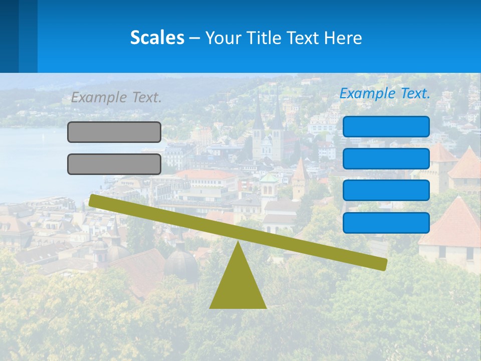 A Scenic View Of A City With Mountains In The Background PowerPoint Template