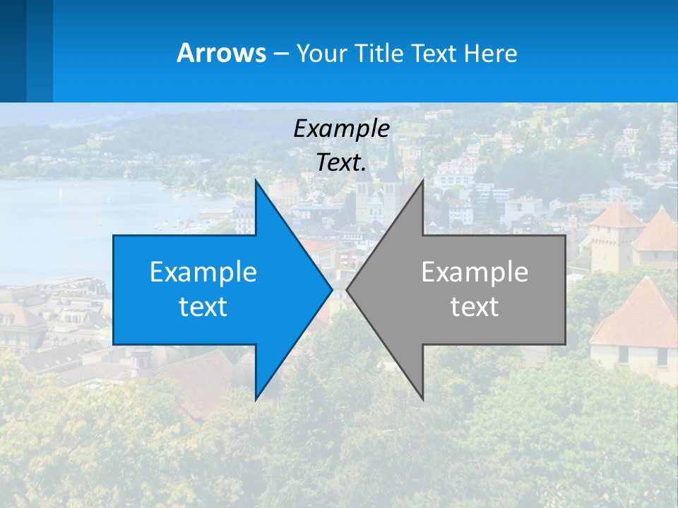 A Scenic View Of A City With Mountains In The Background PowerPoint Template